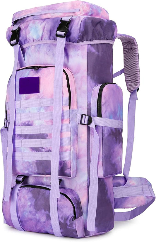 70L Camping Hiking Military Tactical Backpack Outdoor Water-Repellent Adjustable Sport Bags