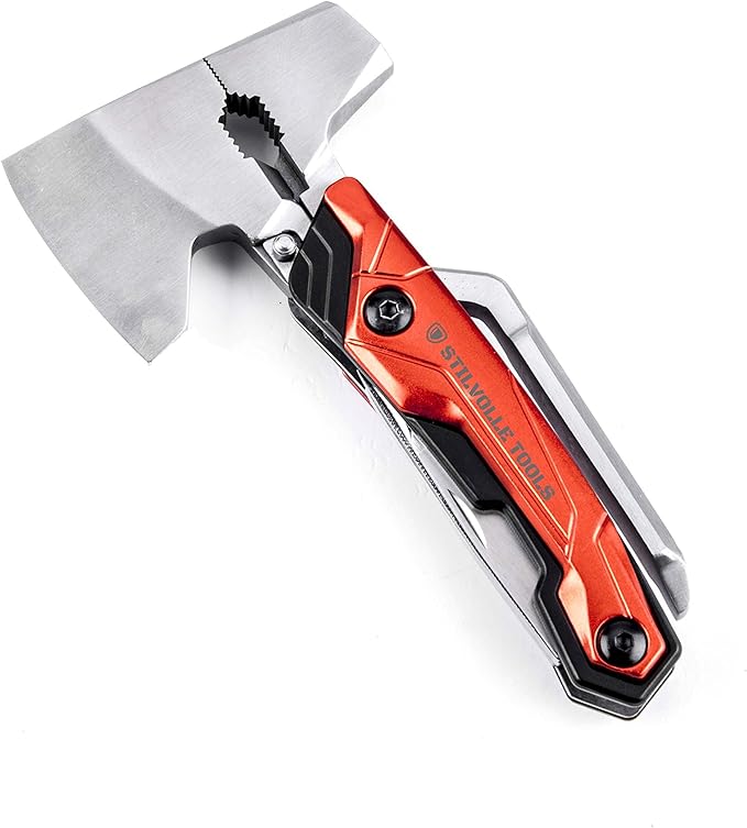 Axe 9 ax with 9-Featured Multi-Tool Hammer, Wrench, Wire Cutter, ax, Bottle Opener, Phillips Screwdriver, Flat-Blade Screwdriver, Nail File, Saw, Knife