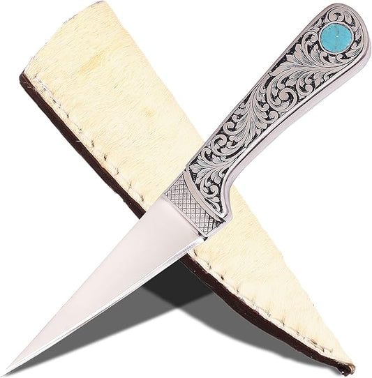 KNI-3142 Custom Handmade D2 Steel Knife with Leather Sheath 3D Engraved