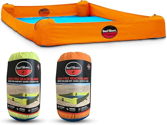 Sandproof Beach Blanket - Oversize Large Outdoor Picnic Blanket for Beaches & Camping - Portable Family Beach Blanket Waterproof Sandproof for Parks, Travel, Vacation Essentials(Orange)