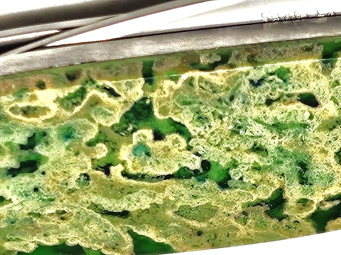 Hot Springs Green Solid Handle on Ken Onion Designed Leek with Plain Blade