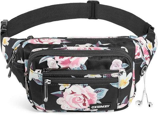 CXWMZY Fanny Packs For Women & Men Waist Pack Hip Bum Bag with Multi-Pockets Large Capacity Waterproof Casual Bum Bag for Disney Traveling Casual Cycling Running Hiking