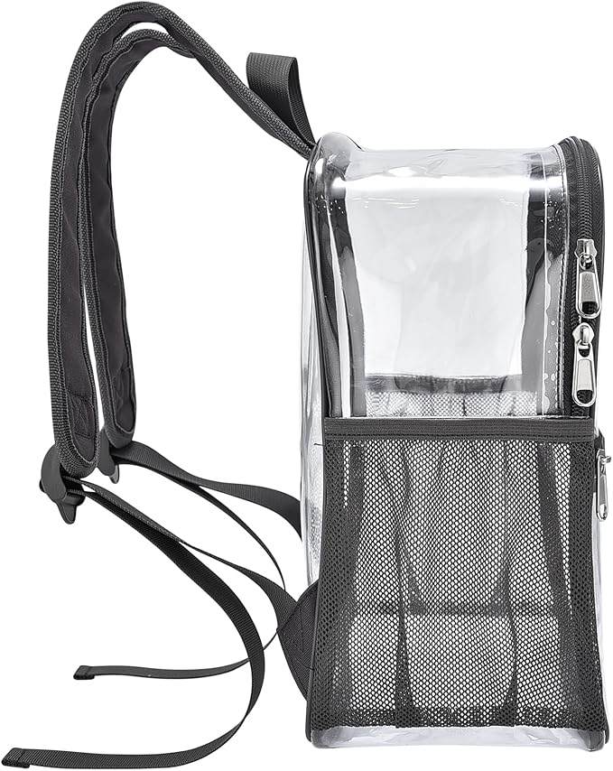 USPECLARE Clear Backpack for Stadium Approved 12×6×12, Water proof Clear Bag for Stadium Events and Concert Work Sport Event