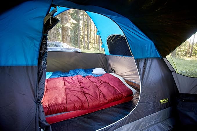 Coleman Carlsbad Dark Room Tent with Screened Porch 4/6 Person Tent Blocks 90% of Sunlight to Keep Inside Cool Weatherproof with Easy Setup Made of PFAS-Free Materials