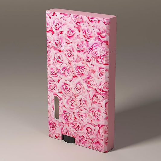 Pink Flower Cool Butane Torch Lighters,Refillable Adjustable Jet Flame Lighter,Windproof,Gift for Men Candles Camping BBQ (No Butane Fuel) (d1)
