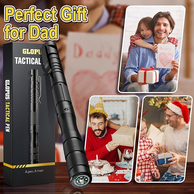 Stocking Stuffers for Adults Men, 9 In 1 Tactical Pen Gifts for Men, Men Gifts for Dad Boyfriend Him Grandpa Husband for Christmas Gifts, Cool Gadgets for Men, Unique Gifts for Men Who Want Nothing