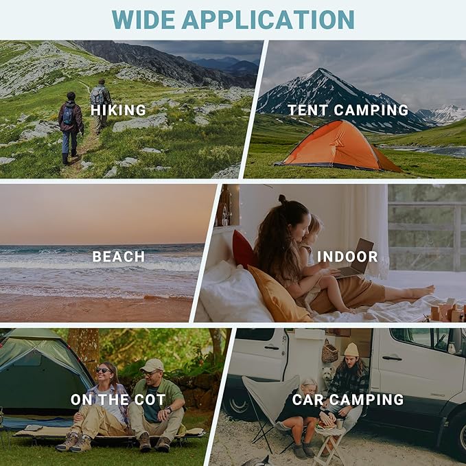 KingCamp Ultrathick Self-Inflating Camping Mat - 4" Memory Foam Sleeping Pad for Backpacking, Traveling, Hiking, Car Camping - Lightweight 4-Season Camping Mattress