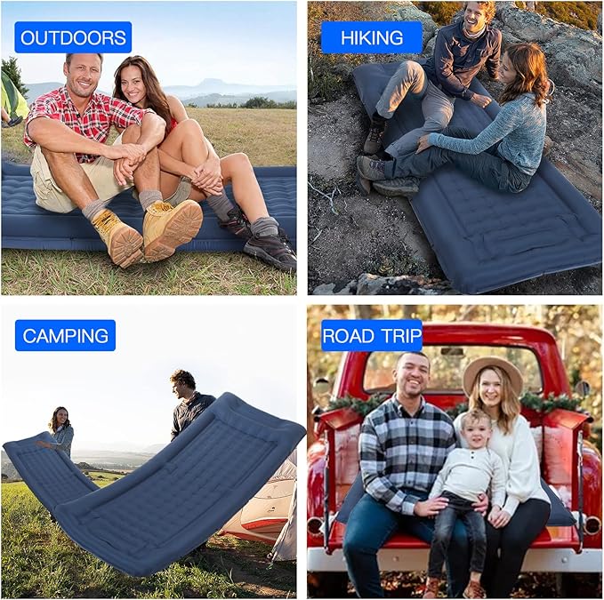 Sleeping Pad for Camping, Extra Thick 5 Inch Camping Mat Sleeping Mat Camping Sleeping Pads with Built-in Foot Pump for Camping,Hiking,Tent,Traveling