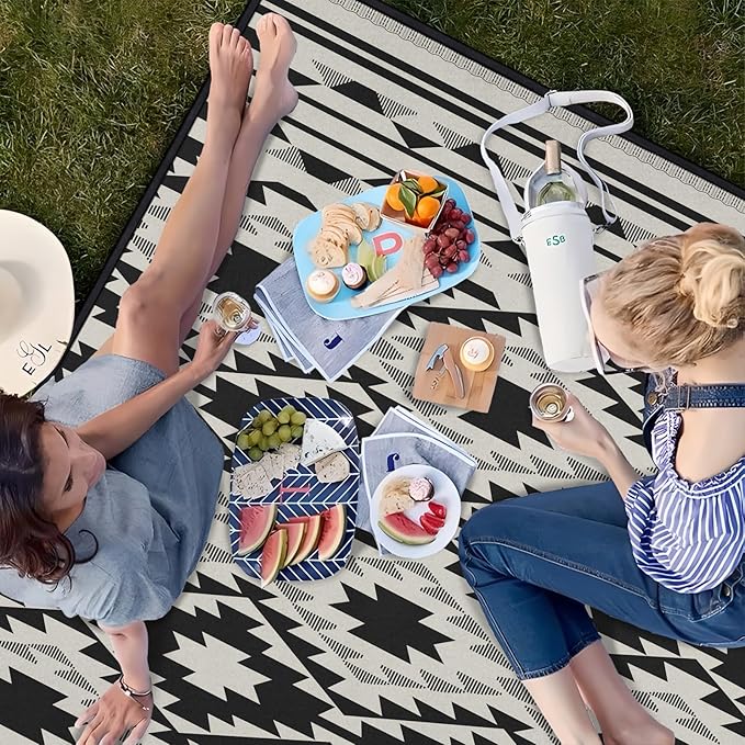 Boho Picnic Blanket Waterproof Foldable Extra Large Picnic Mat Beach Blanket 60"x80" for Camping Beach Hiking Patio Party Outdoor Decor Gifts
