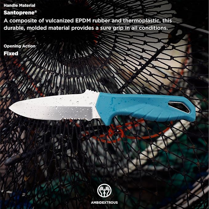 Benchmade - Undercurrent 18040S Outdoor Knife with Depth Blue Santoprene Handle (18040S)