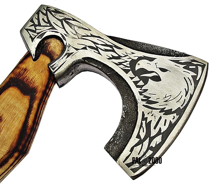 AX-9884 Hatchet Valhalla Tomahawk Handmade Viking Camping Axe with Sheath