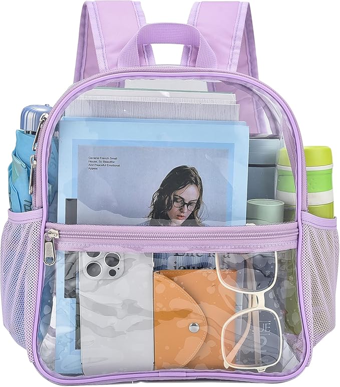 USPECLARE Clear Backpack for Stadium Approved 12×6×12, Water proof Clear Bag for Stadium Events and Concert Work Sport Event