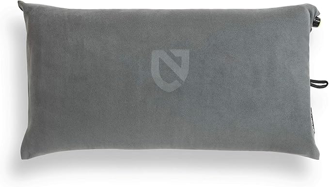 NEMO Fillo Luxury Pillow | Inflatable Pillow for Travel, Backpacking, and Camping, Goodnight Gray