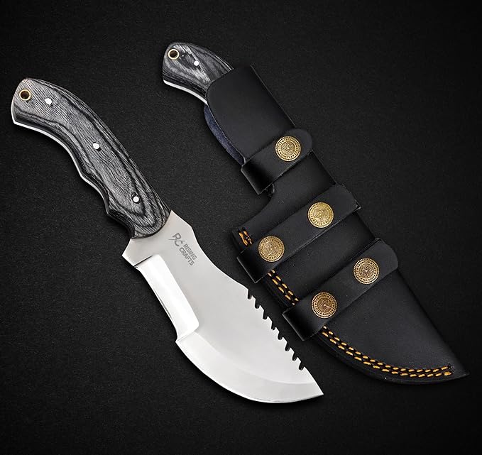 Handmade Tracker Knife-Hunting Knife-Fixed Blade Knife-Tactical Knife-Outdoor Camping Knife With Sheath Bushcarfting, Survival