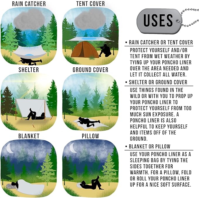 Military Poncho Liner Woobie Blanket Nylon