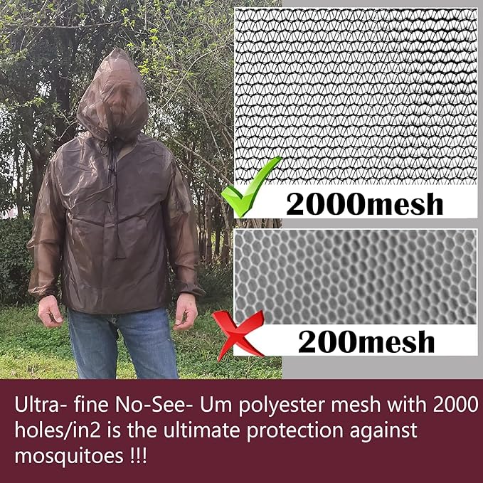 Aventik Mosquito Jacket Mosquito Pants Mosquito Suit No-See-Um Mesh, Super Light, Keep Safe Cool, UV Protection