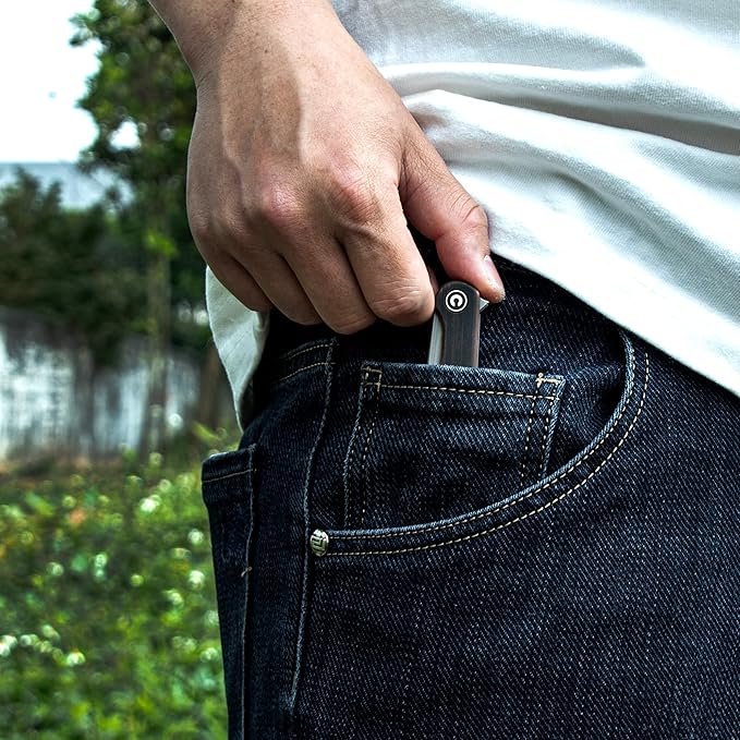 CIVIVI Mini Elementum Flipper Pocket Knife, Small folding Knife with 1.83" 14C28N Blade, Copper and Stainless Steel Handle C18062Q-2