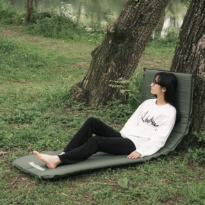 Naturehike Sleeping Pad, 2 inch Thick Self Inflating Sleeping Pad for Camping, Durable Camping Mattress Connectable with Multiple, Lightweight Sleeping Mats for Backpacking, Tent, Hammock, Hiking