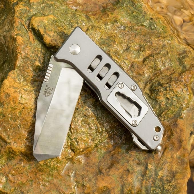 Sanrenmu 7046 Folding Knife multifunction tools knife Aluminum Handle (7046LTX-LK-T3)