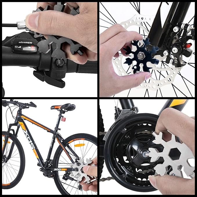 Snowflake multitool, Stainless Steel Snowflake tool multi, Portable Snowflake Tool Bottle Opener, Flat Phillips Screwdriver Kit all in one , gift for Christmas (Graceful Black)