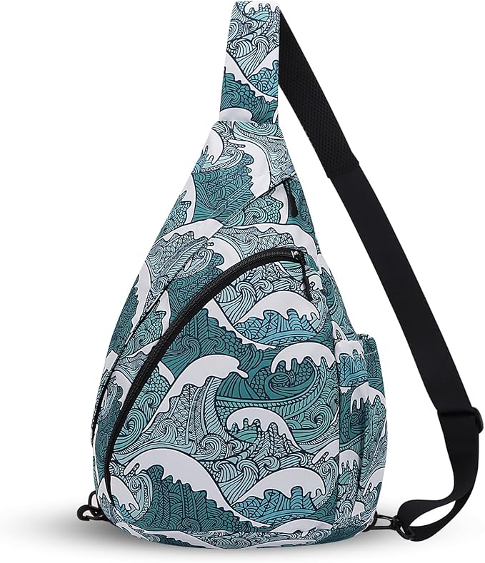 HUA ANGEL Crossbody Sling Bag for Men & Women Lightweight Waterproof Chest Shoulder Bag for Travel Hiking & Everyday Use