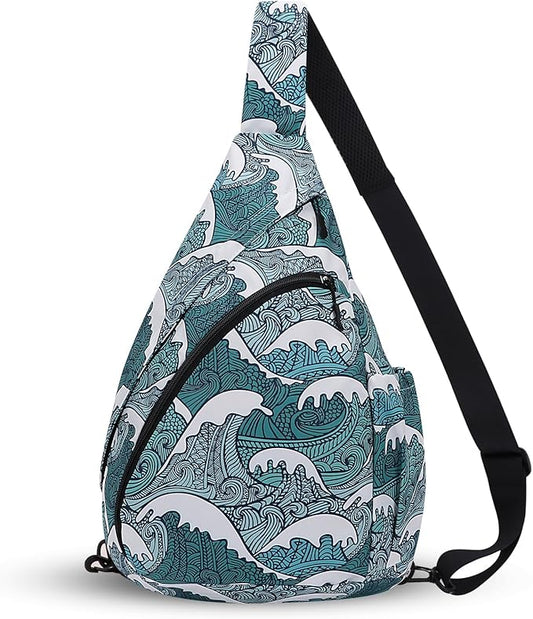 HUA ANGEL Crossbody Sling Bag for Men & Women Lightweight Waterproof Chest Shoulder Bag for Travel Hiking & Everyday Use