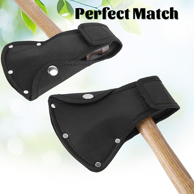 Hatchet Head Sheath Holster Black Thickened Axe Head Cover Sheath Double Snap Hatchet Blade Protector Hatchet Edge Protector for Outdoor Hiking Camping Outdoors Work Axe Jacket