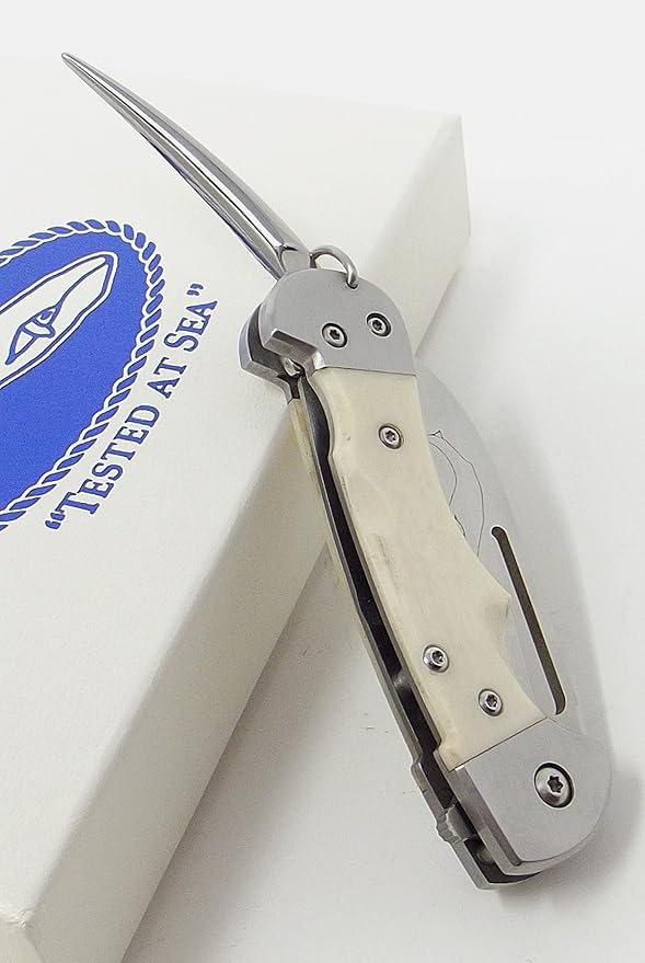 Tested at Sea AF377P Generation 2 Bone Handle Crew Professsional Deckhand Rigging Knife