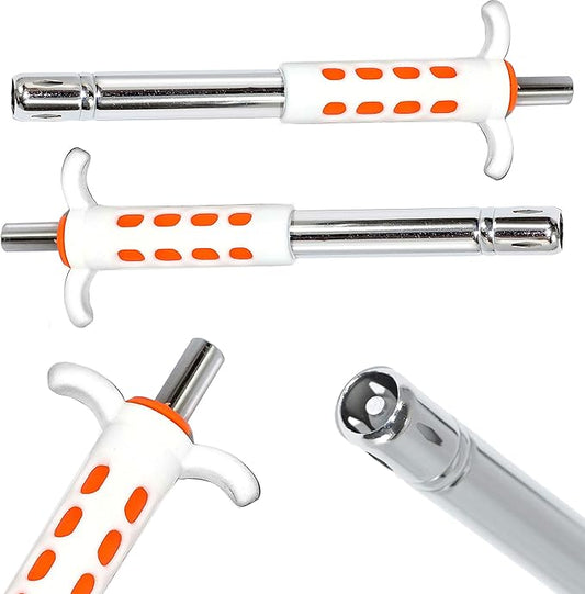 Easy Grip Stainless Steel Regular Gas Lighters for Gas Stoves, Restaurants & Kitchen Use (Orange)-2 Pack