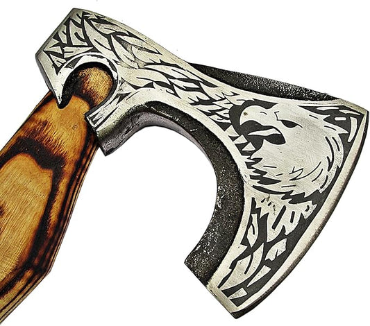 AX-9884 Hatchet Valhalla Tomahawk Handmade Viking Camping Axe with Sheath