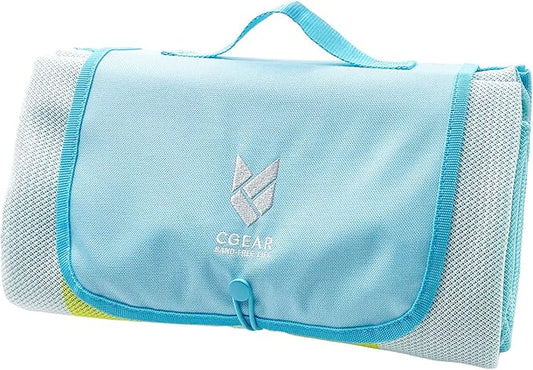 CGEAR Sandlite – Patented Sand-Free Beach Mat – Multi Use Outdoor Camping Mat, Picnic Blanket, Exercise Stretching Mat – Rollup Compact – Great for Families