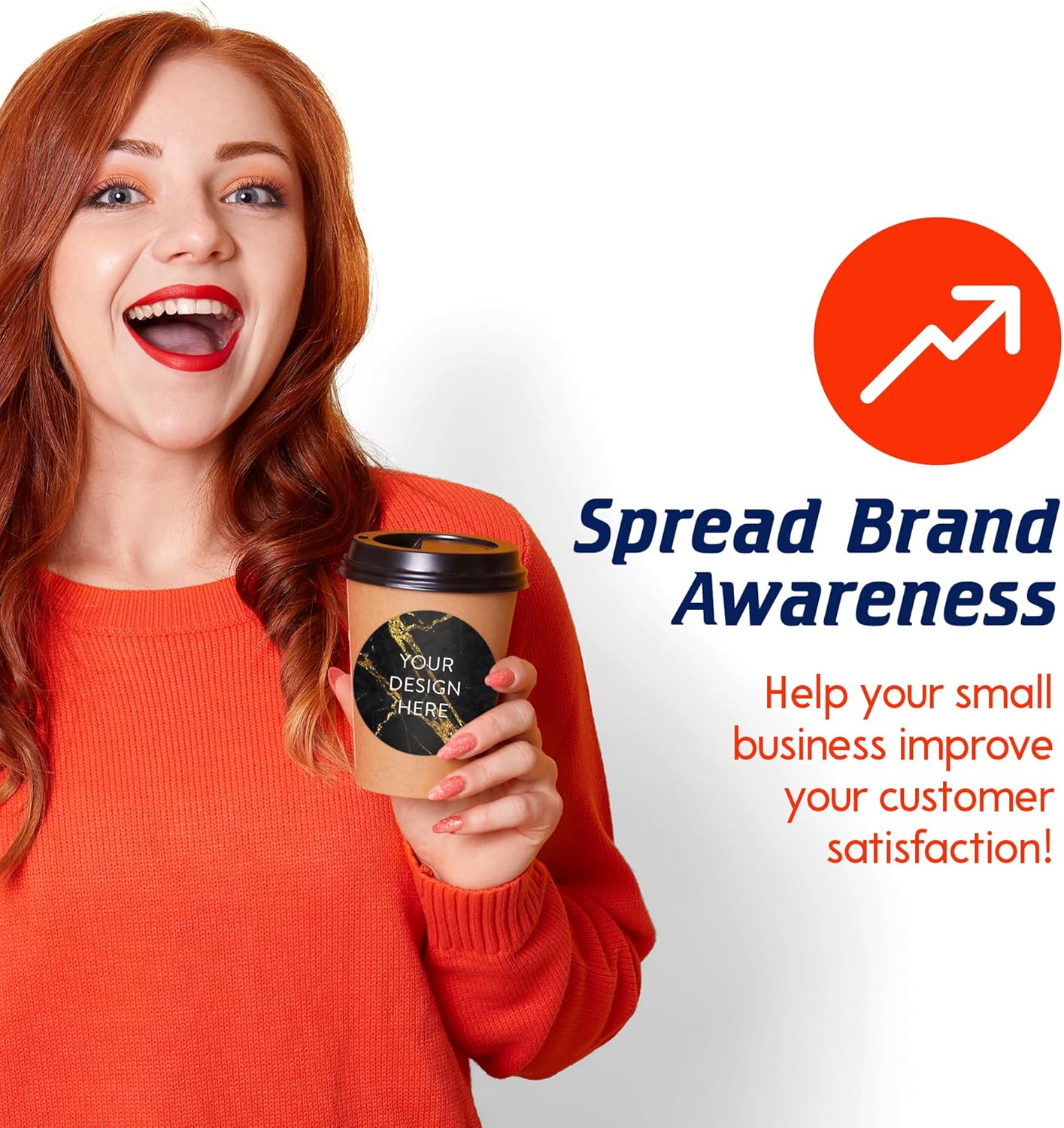 100 Custom Vinyl Stickers - Upload Your own Image, Text, Design, Logo - Personalized Logo Labels for Handmade, Packaging, Bottle, Jars, Candle, Brand Stickers (Black Gold Marble, 3x3)