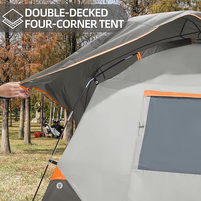 CAMEL CROWN Tents for Camping 4/8 Person Waterproof Quick Setup Folding Outdoor Backpacking Tents 4 People Family Hiking