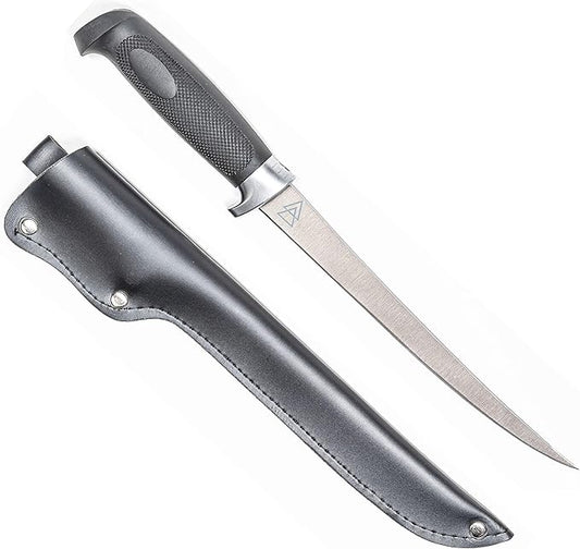 Bushcraft Fillet Knife, 12.25 Inch Fillet Knife for Fish, Fixed Blade Fish Fillet Knife, 440C Hardened Stainless Steel Boning Knife by Kratos - ZF1F