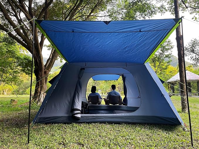 Family Camping Tent - 6-Person Spacious Design, 3000mm Waterproof, Suitable for Road Trips/Backyards/Extended Camping Adventures in All Scenarios
