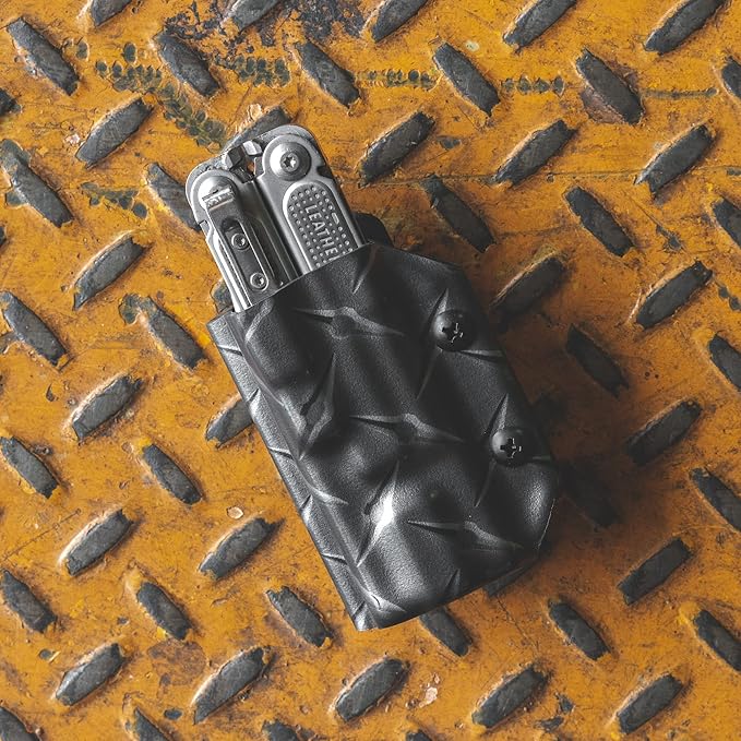 Clip & Carry Kydex Multitool Sheath for LEATHERMAN Free P4 - Made in USA (Multi-Tool not Included) EDC Multi Tool Holder Holster Cover