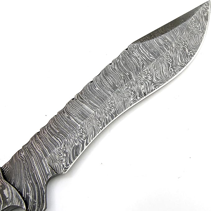PAL 2000 KNIVES HK-9295 Handmade Damascus Steel 13 Inches Hunting Knife Ram Horn Handle with Sheath