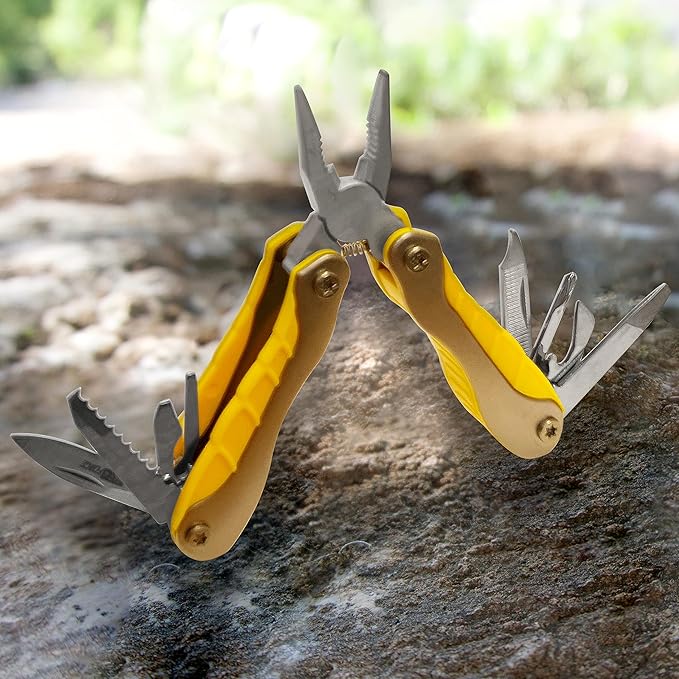 AccuSharp Paraforce Compact Multi-Tool, 13-in-1 Multi-Purpose Pocket Pliers for Indoor & Outdoor Use, Handy & Durable Multitool with Knife, Screwdriver, Wire Cutter & More