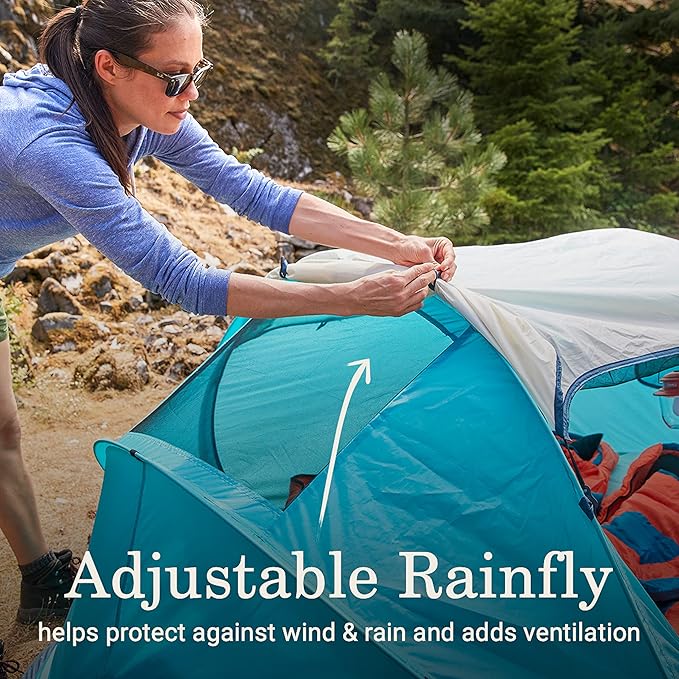 Coleman Pop-Up Instant Tent Sets Up in 10 Seconds, Portable & Lightweight 2/4 Person Tent with Adjustable Rainfly