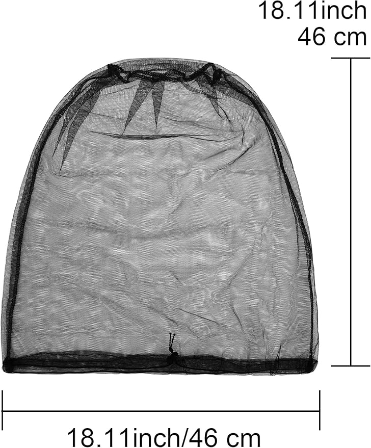 HESTYA 4 Pack Mosquito Net Face Mesh Net Protecting Net for Outdoor Hiking Camping Climbing Mosquito Fly Insects Preventing
