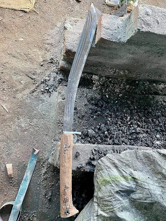 Decor Kukri Hand Forged Khukuri Blade, Full Tang Nepal Made Decorative Genuine British Kukri Knife Khukri Just For Décor Gift & Home Decoration 12" Kukri With Stand