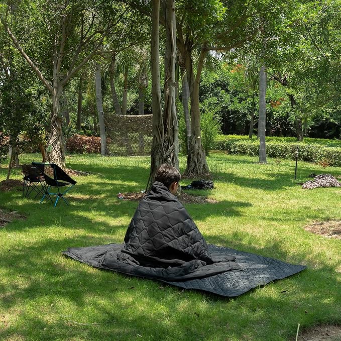 Poncho Liner Military Woobie Outdoor Camping Woobie Blanket for Travel, Beach, Grass, Picnic, Car Emergency, Outdoor, Survival