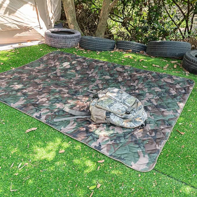 Poncho Liner Military Woobie Outdoor Camping Woobie Blanket for Travel, Beach, Grass, Picnic, Car Emergency, Outdoor, Survival