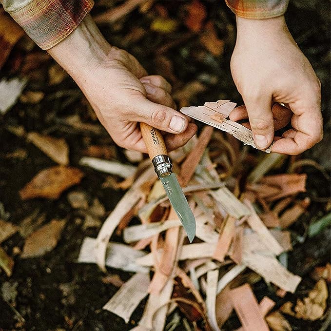 Opinel No.08 Stainless Steel Folding Knife with Sheath