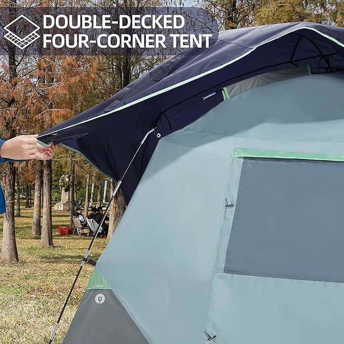 CAMEL CROWN Tents for Camping 4/8 Person Waterproof Quick Setup Folding Outdoor Backpacking Tents 4 People Family Hiking
