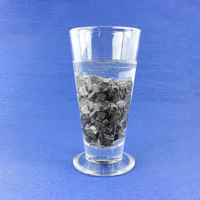 Heka Naturals Shungite Elite Stones for Water Purification, 50g, Silvery Shine, Natural and Authentic from Karelia