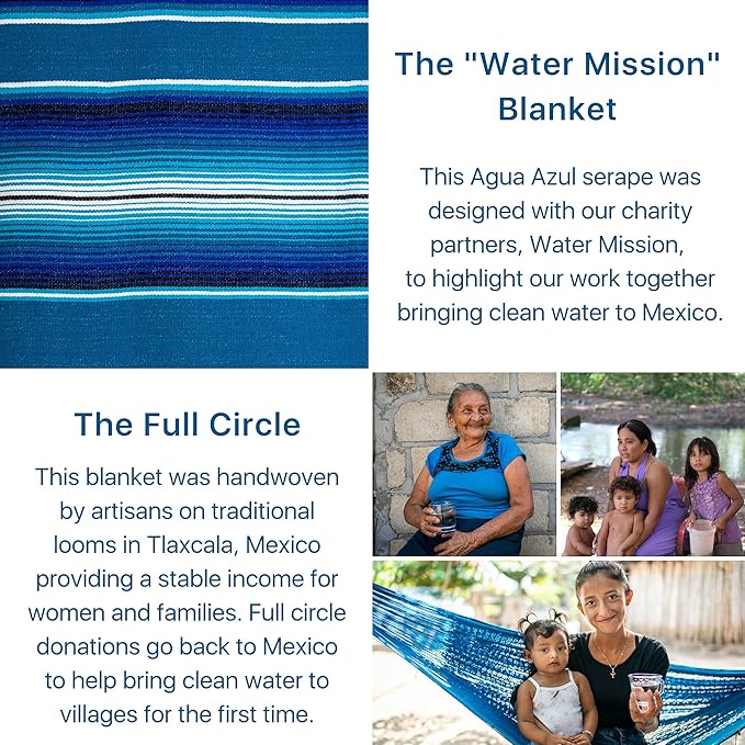 Premium Mexican Blanket, Authentic Hand Woven Falsa Blanket & Yoga Blanket | Made by Traditional Mexican Artisans, Perfect Saddle Blanket, Beach Blanket, Picnic Blanket, Car Blanket, Outdoor Blanket