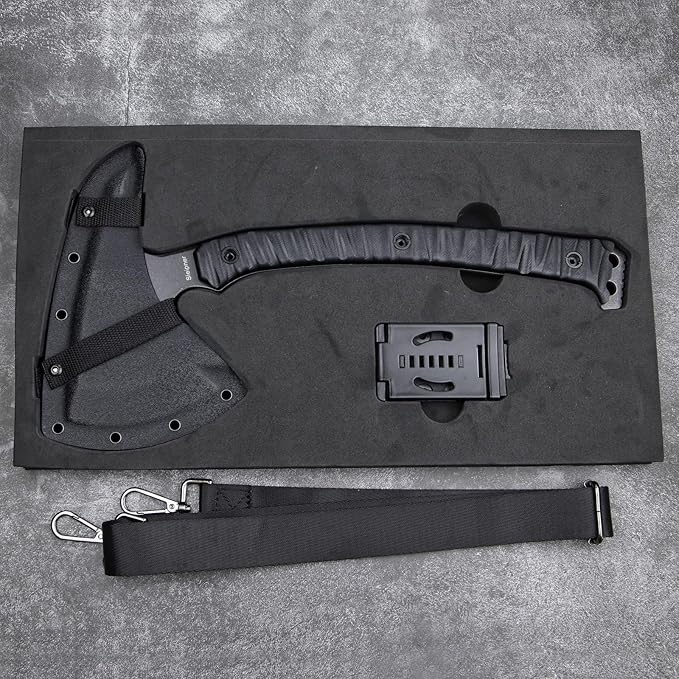 Storm Tactical Tomahawk - Multi-Tool Hammer Head Survival Axe with Hammer - Tactical Gear with Included K-Sheath and Straps (White)