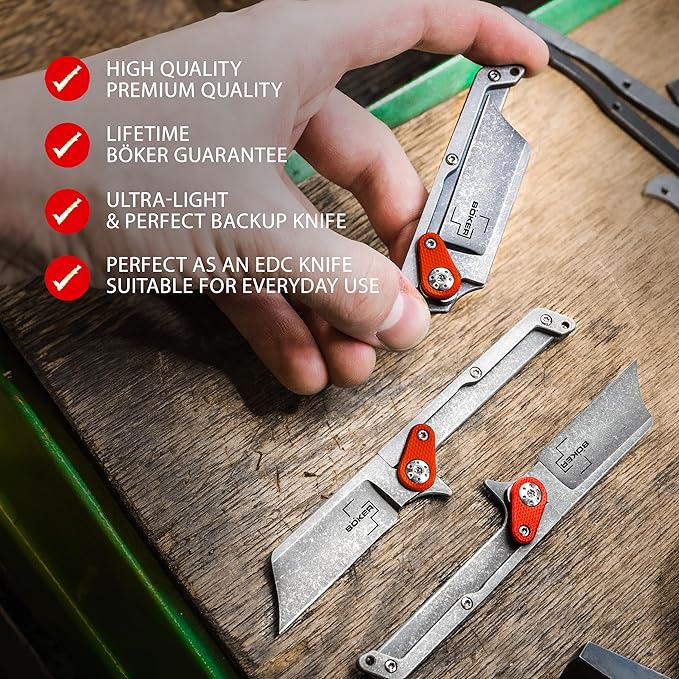 BOKER PLUS® Fragment G10 Mini Pocket Knife – two-hand-opening EDC Keychain Folding Knife - Keychain Knife Small - Keychain Box Cutter Knife