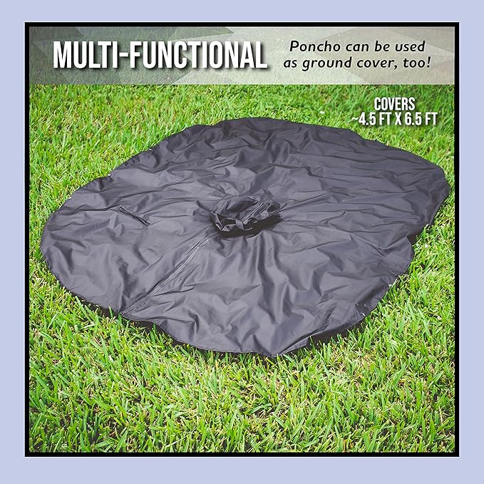 Heavy Duty Rain Poncho for Backpacking, Waterproof Lightweight for Adults, Military, Emergency, Camping, Men, Women